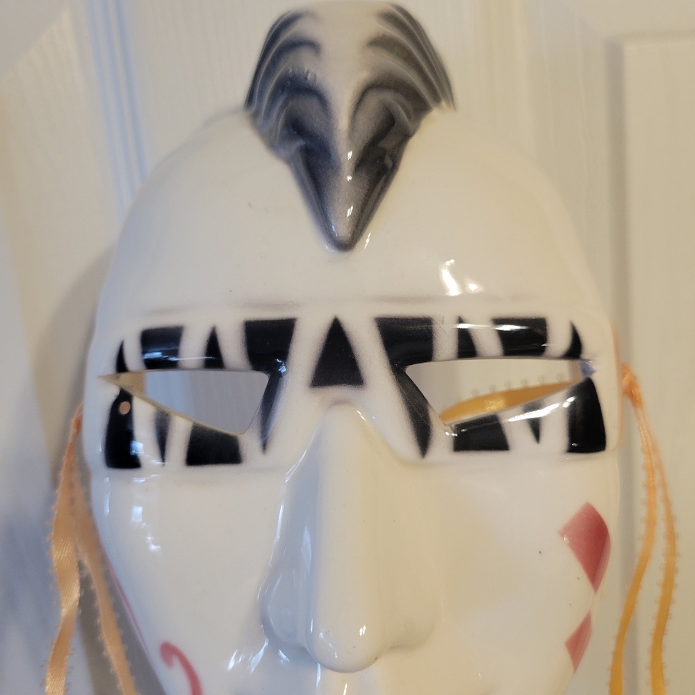 Ceramic Mask ~ Punk Rock ~ Mardi Gras ~ 1980s? ~ Studio 54 Glam! Fun! - Picture 5 of 16